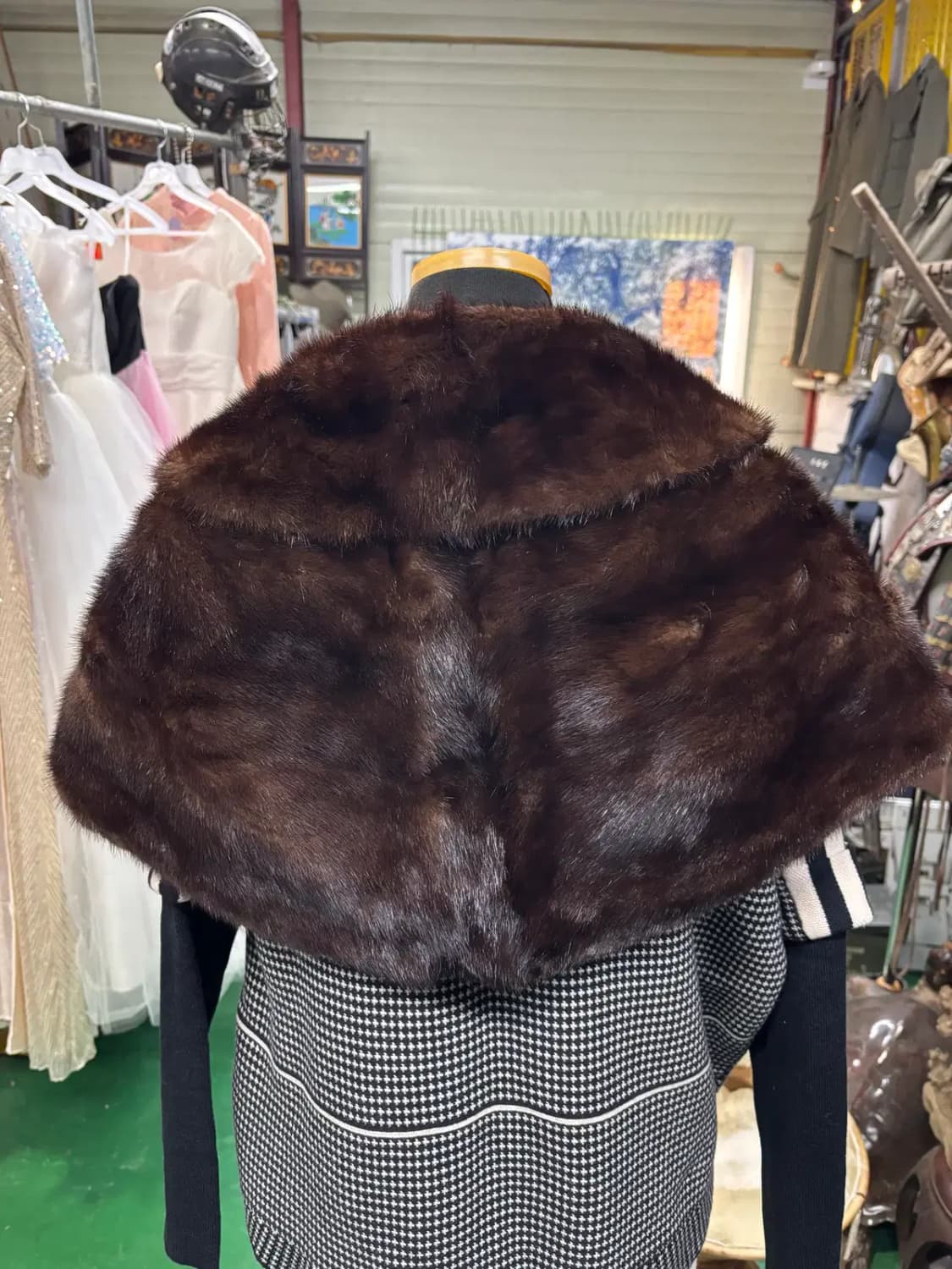 반도 패션  밍크 숄 목도리 케이프 (잠금 고리 있음) 상품이미지3