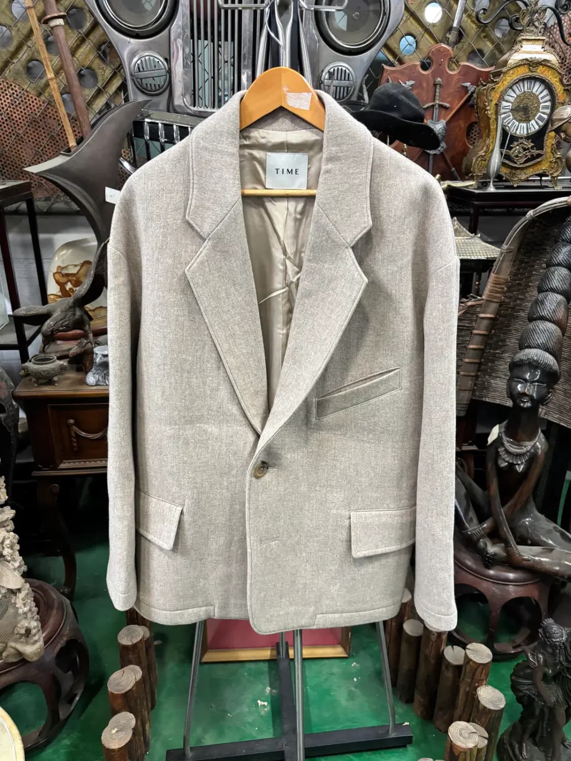 타임(TIME) 남성 모+캐시미어 블레이저 재킷 상품이미지1