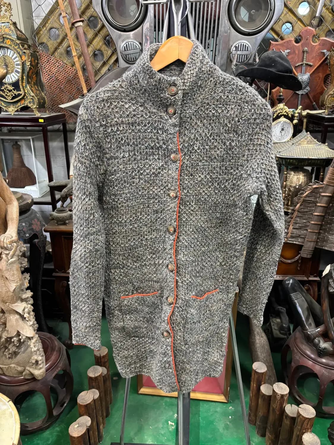 타미힐피거(Tommy Hilfiger)모 100%스웨터 빈티지 가디건 상품이미지1