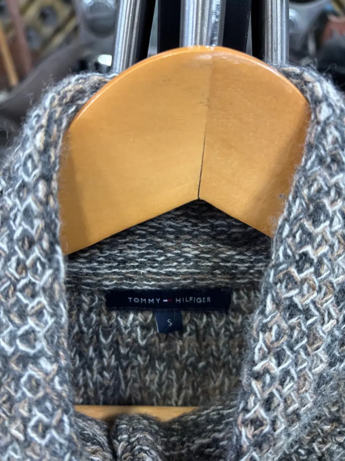 타미힐피거(Tommy Hilfiger)모 100%스웨터 빈티지 가디건 상품이미지2