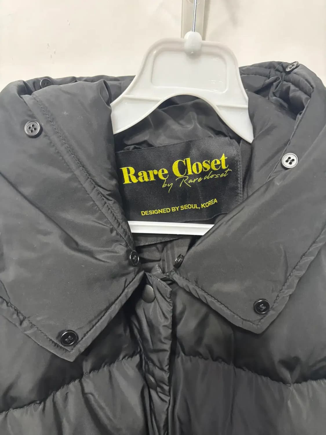 Rare Closet(레어클로젯)블랙 패딩 점퍼(모자털분실) 상품이미지2