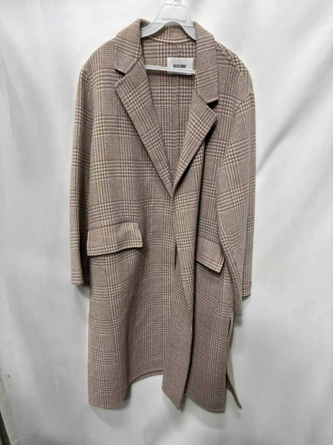 퀸즈래빗(QUEENS RABBIT)헤링본 핸드메이드 울 롱코트 상품이미지1