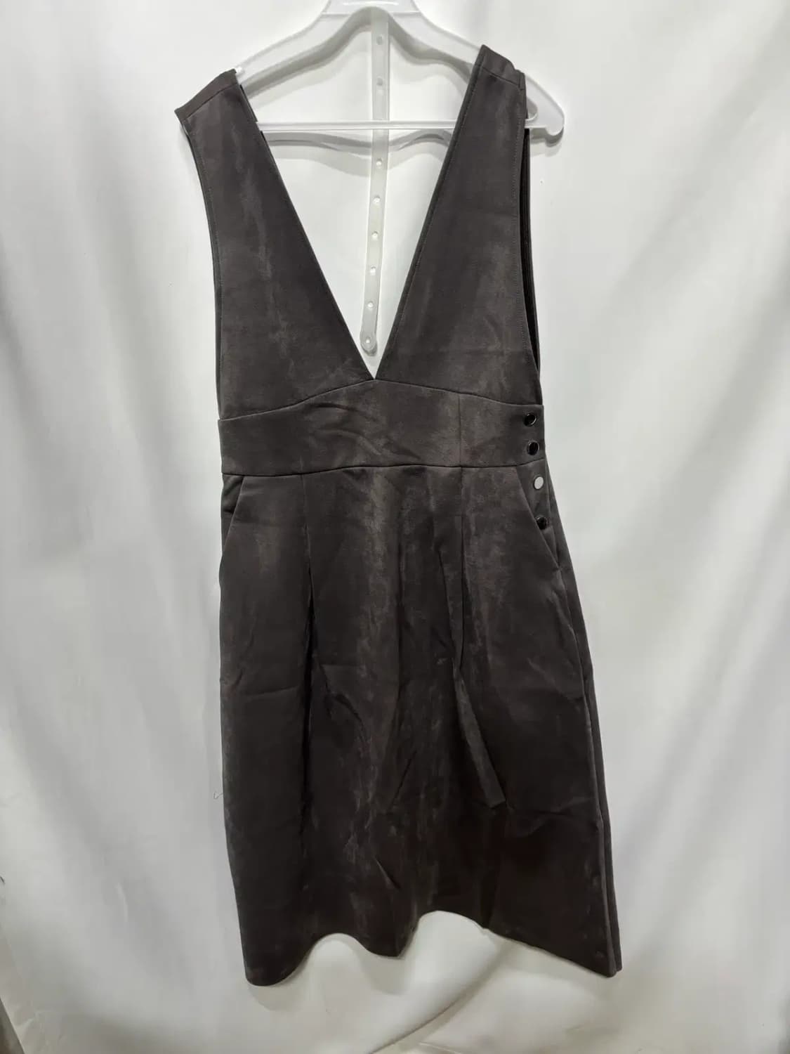 자라(Zara)스웨이드 점퍼 스커트 멜빵 치마L 상품이미지1