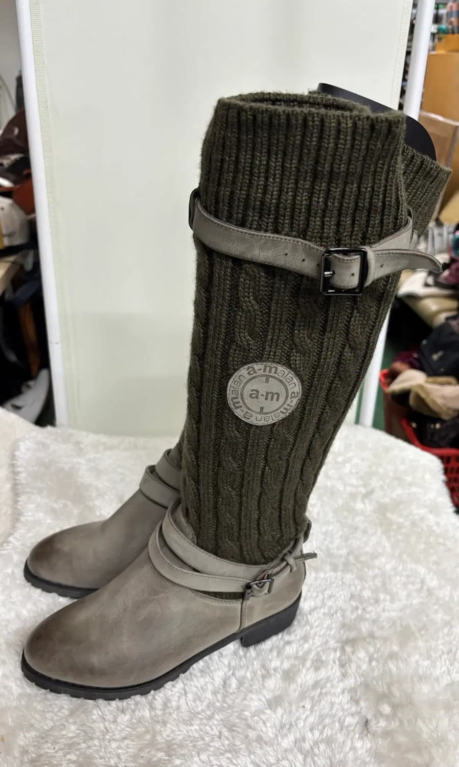 어 말란 레그 워머 니트 부츠 롱부츠 상품이미지2