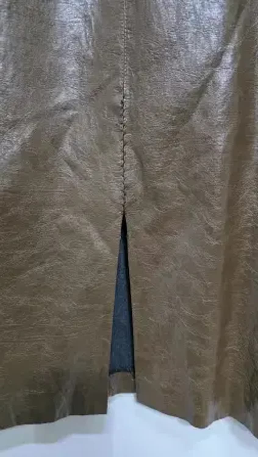 퀸즈레빗 빈티지 브라운 가죽 앞트임 스커트 S 상품이미지2