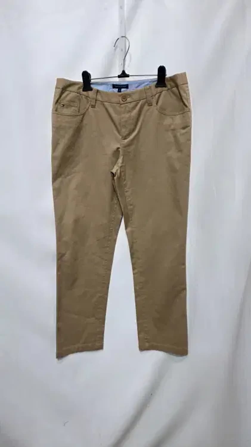 타미힐피거 코튼 여성 베이지 일자팬츠 8 면바지 상품이미지2