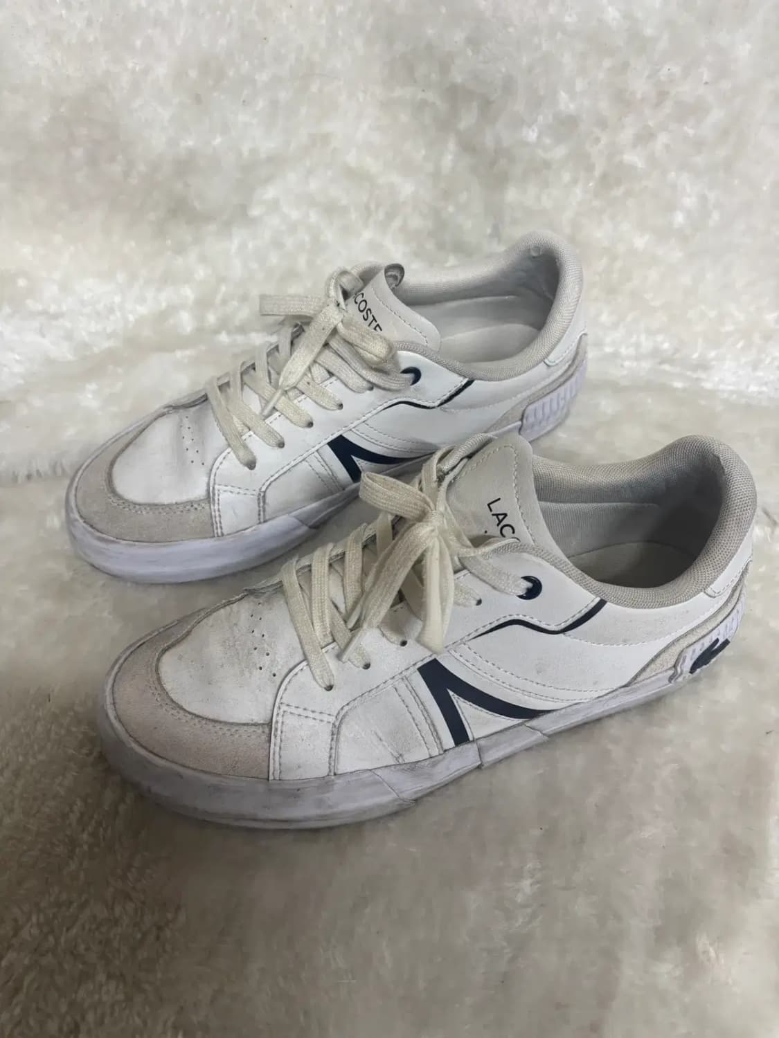 라코스테 (Lacoste) 화이트 레더 스니커즈 상품이미지2