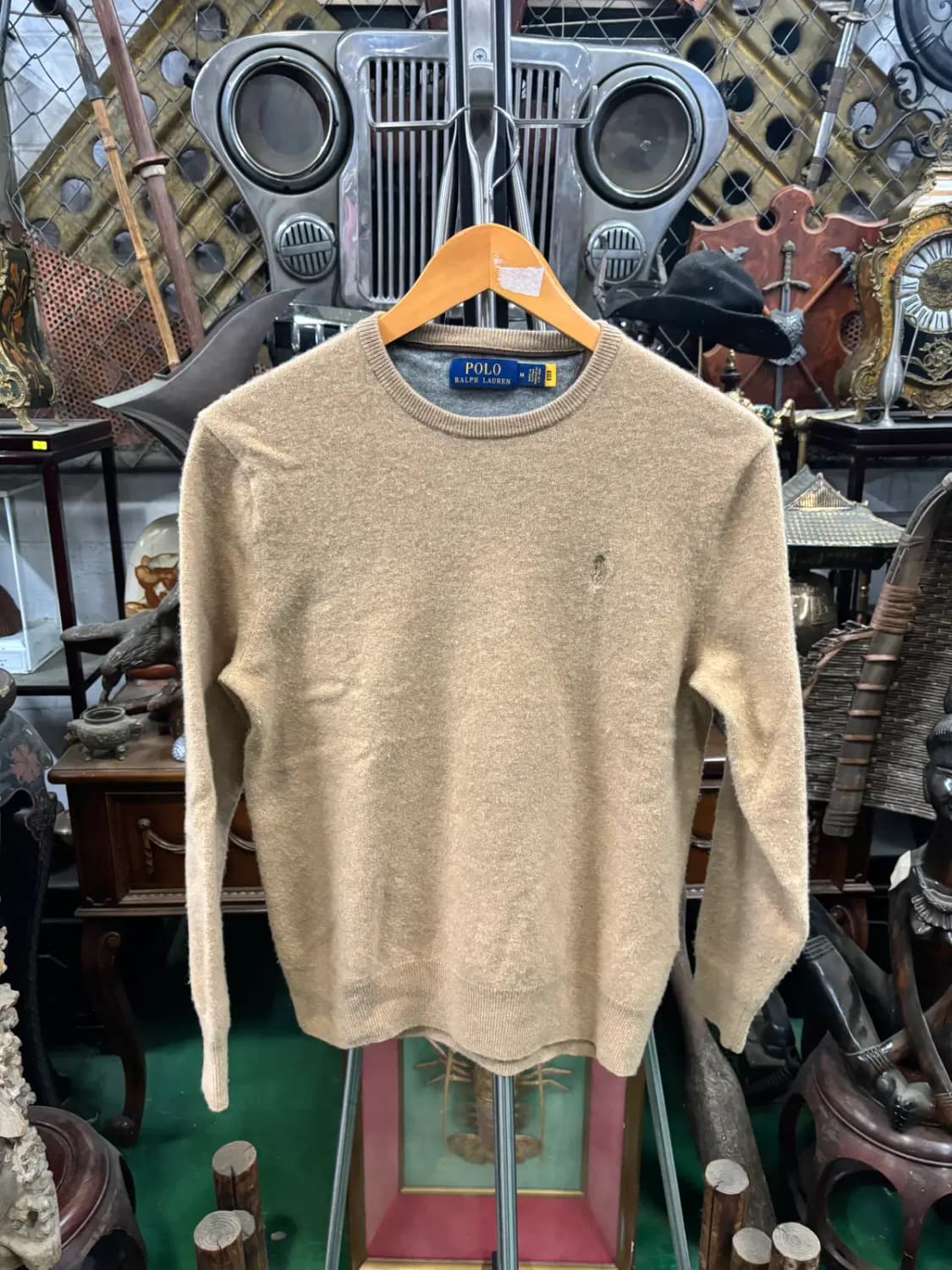 폴로 랄프 로렌 남녀공용 양모 라운드 넥 니트 스웨터 상품이미지1