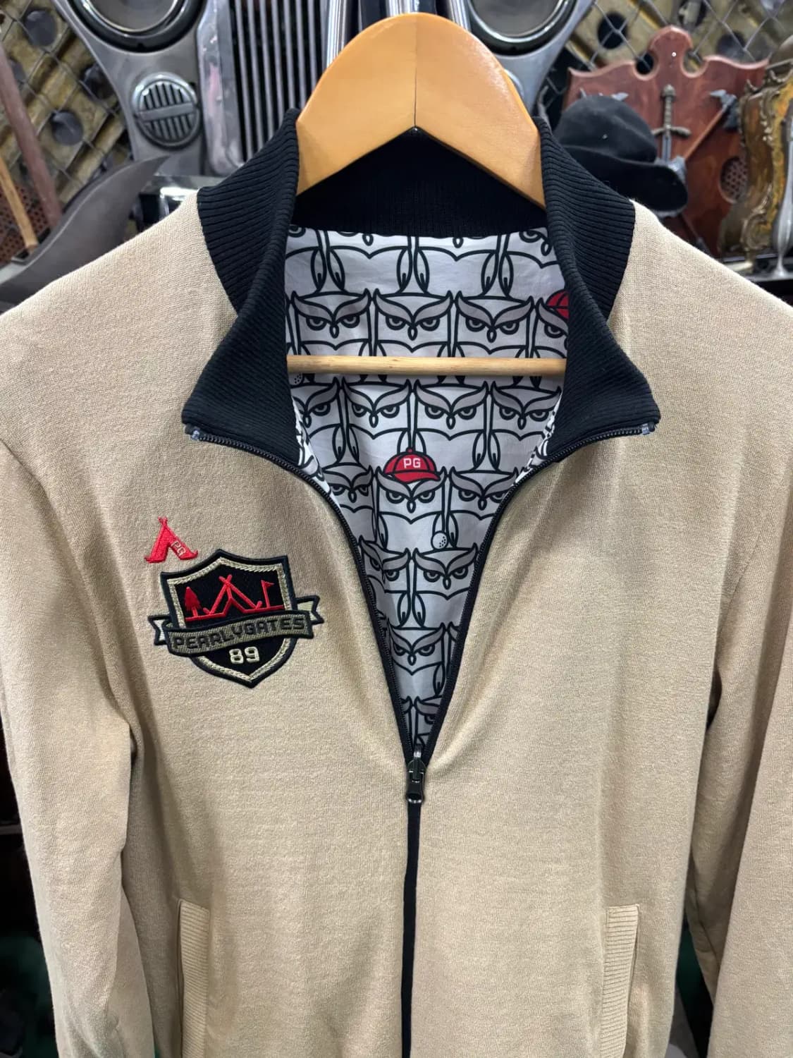 파리게이츠(Pearly Gates)골프 집업 양면 니트 재킷 가디건 상품이미지2