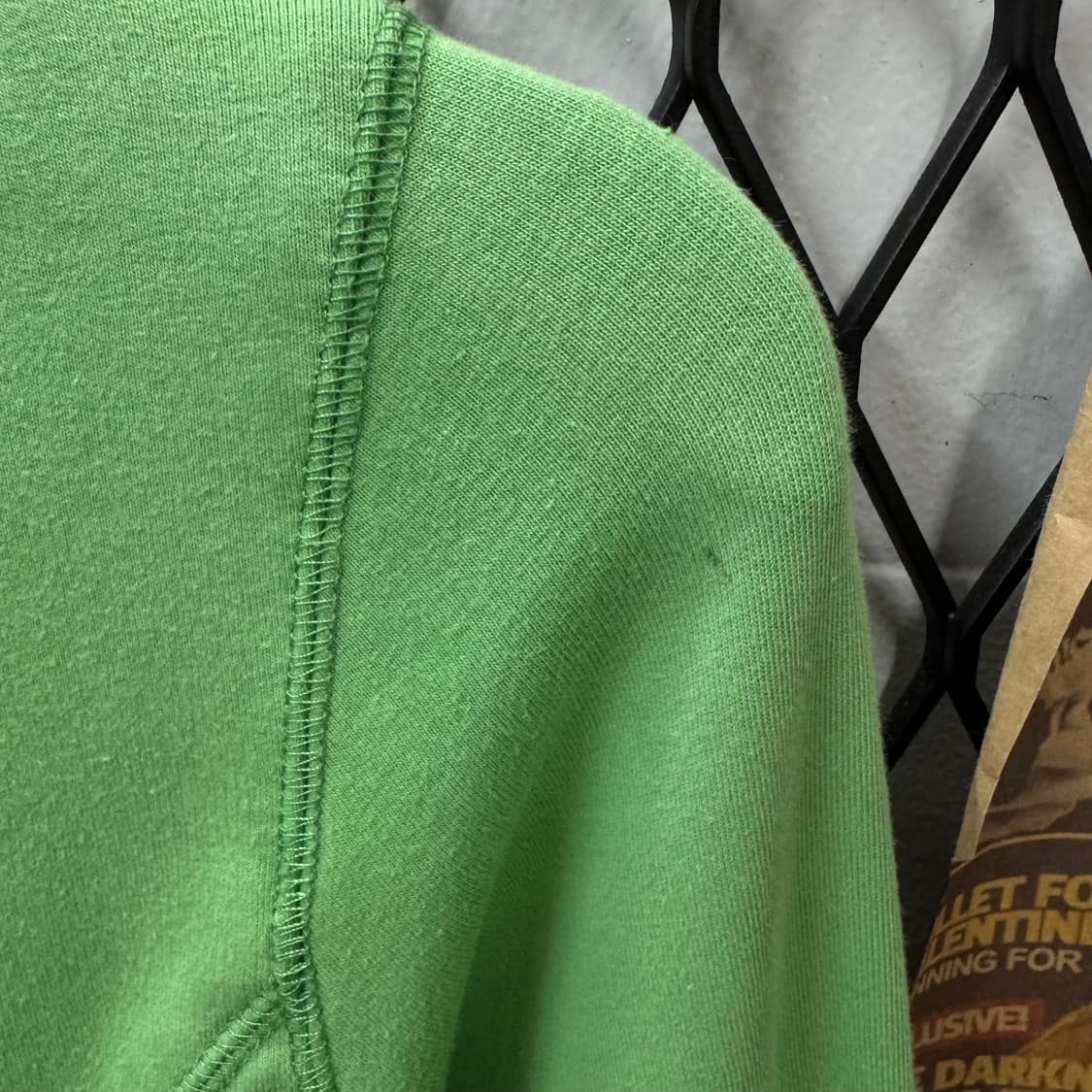 00s 디젤 집업 자켓 후면 빅 로고 프린팅 포인트 그린 상품이미지9