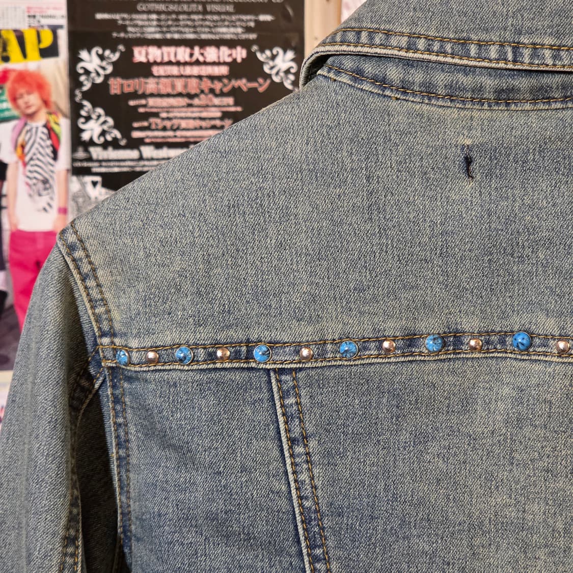 JPN 에스닉 스터드 포인트 데님 자켓 상품이미지5