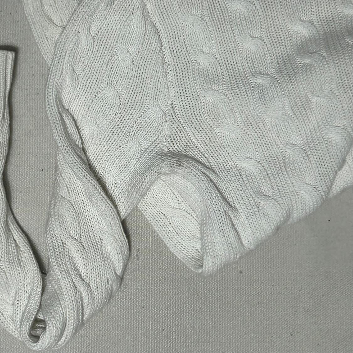 M 폴로랄프로렌 스포츠 여성용 화이트 브이넥 니트  상품이미지8