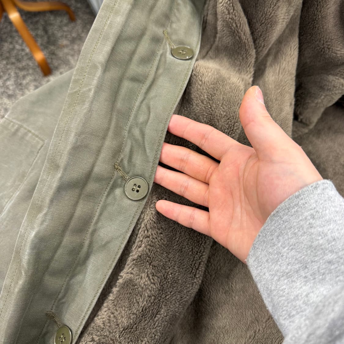 80s 빈티지 독일군 올리브 모즈 코트 (L)  상품이미지8