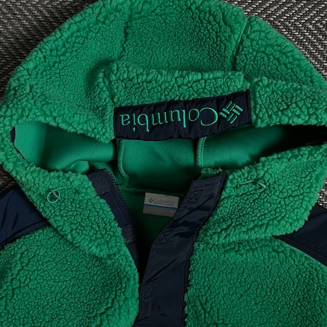 컬럼비아 박시핏 쉐르파 플리스 아노락 그린o 5067 상품이미지4