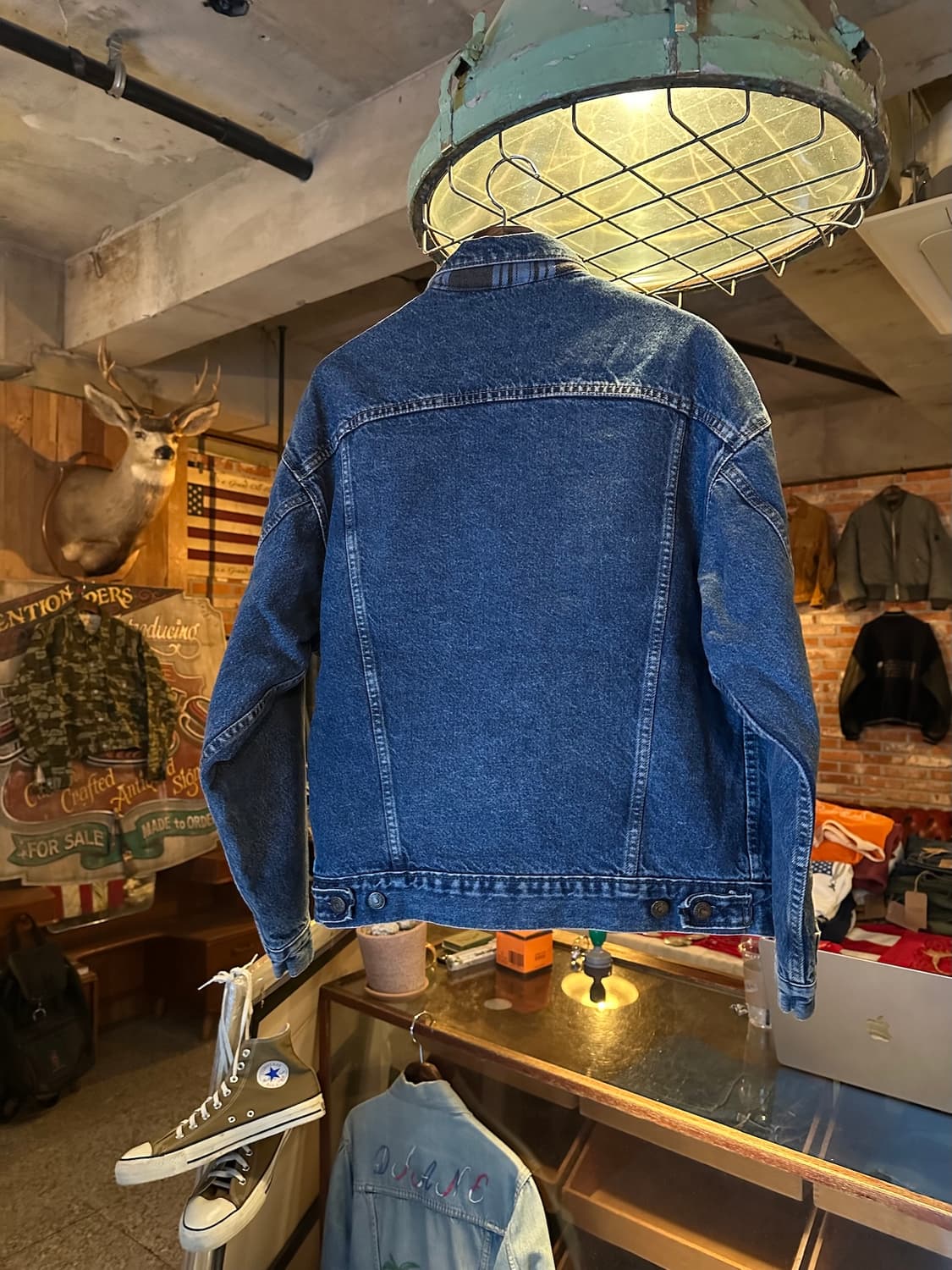 80s USA 빈티지 리바이스 플란넬 안감 리버시블 데님 자켓 상품이미지5