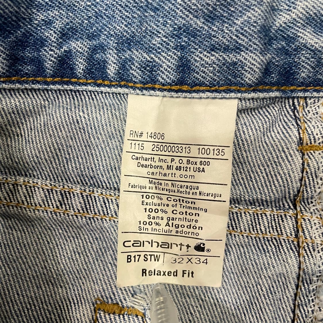  (32) Carhartt 칼하트 컷오프 데님 반바지  상품이미지2