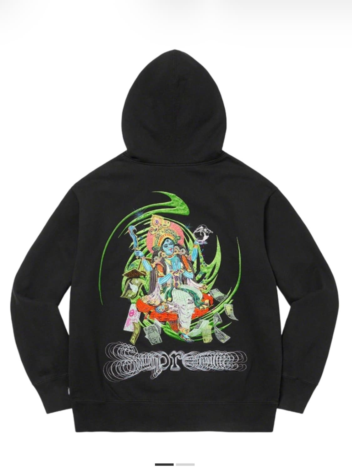 슈프림 락슈미 집업 후드 스웨트셔츠 블랙 - 22FW 상품이미지2