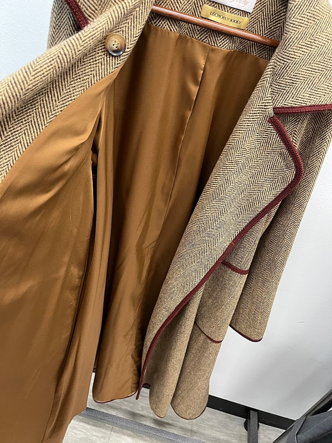 여) 드주이 헤링본 롱코트  상품이미지8