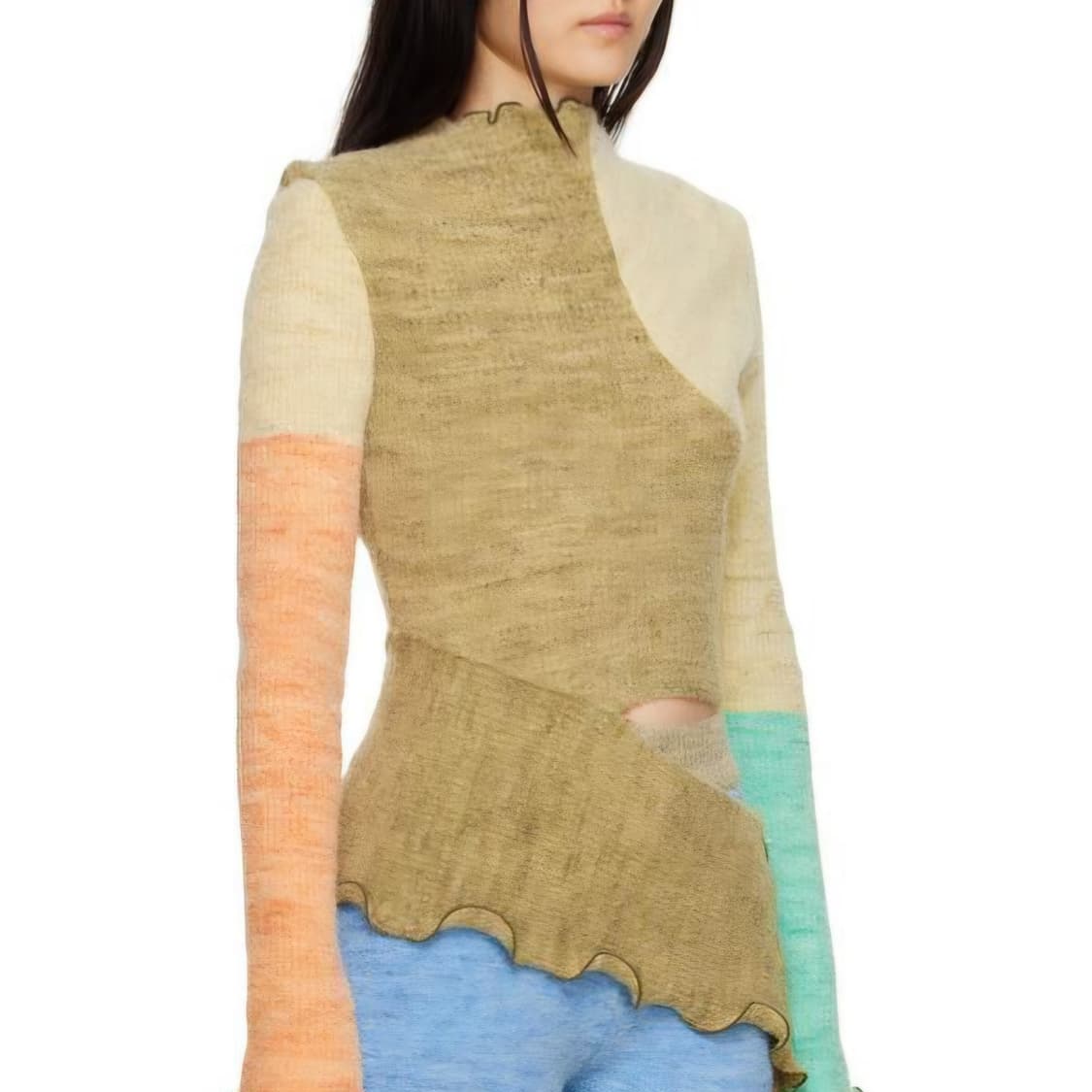 앤더슨벨 컬러블록 니트 탑 / 여성 니트/ 여자 니트  상품이미지3