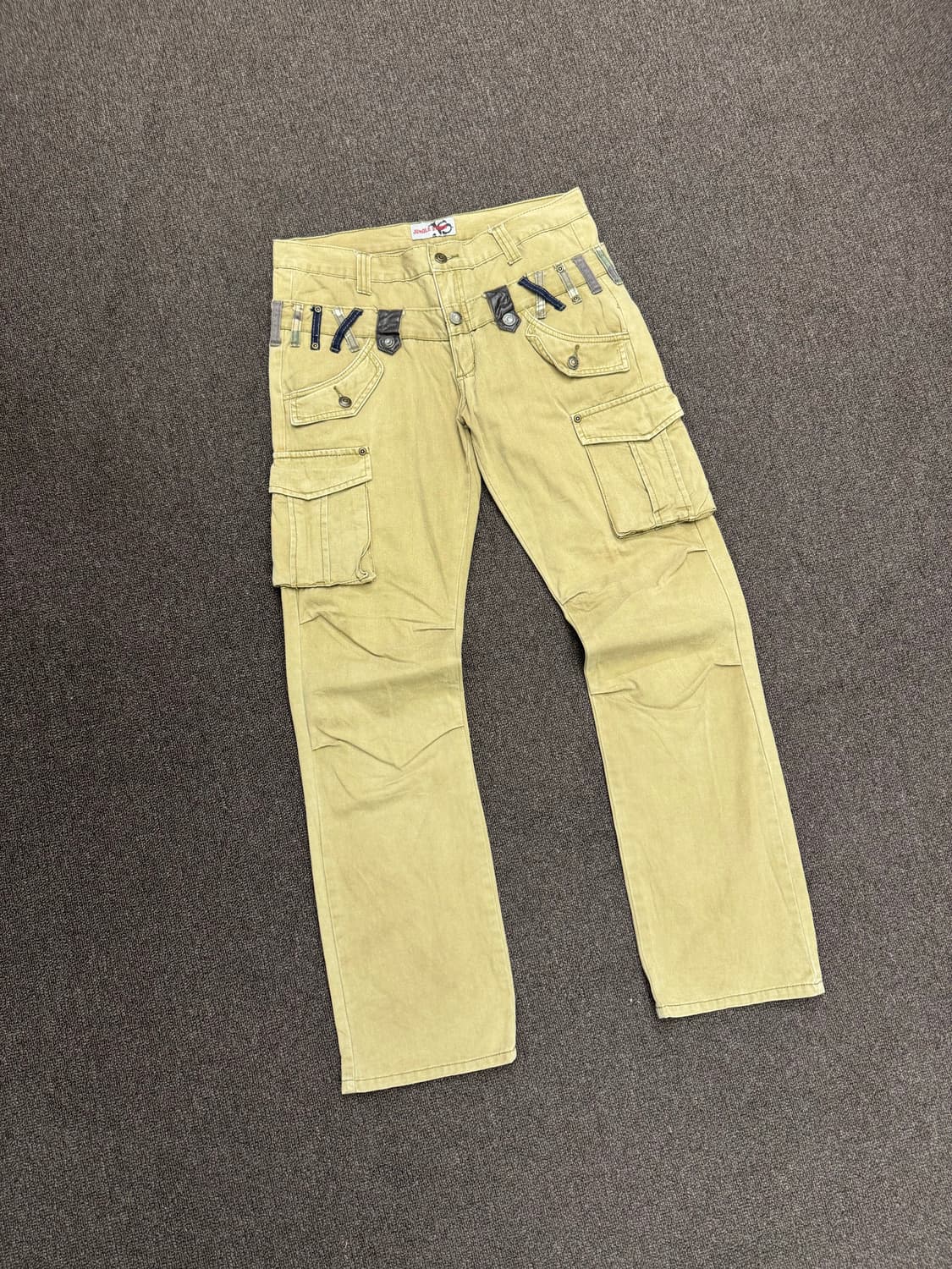 L)Jungle Storm 빈티지 더블 레이어드 베이지 카고 팬츠 상품이미지1