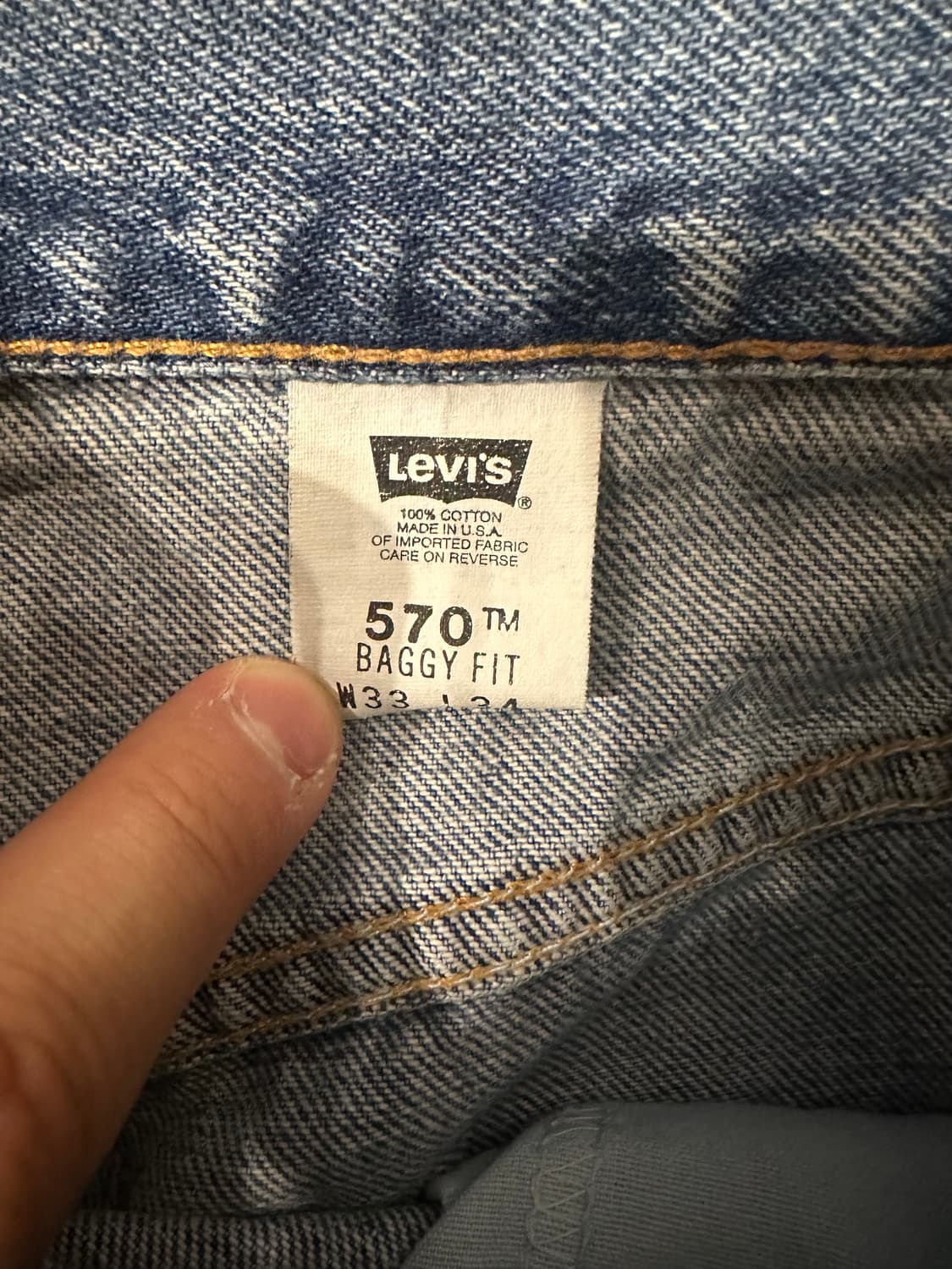 빈티지 00s 리바이스 570 데님팬츠  상품이미지4
