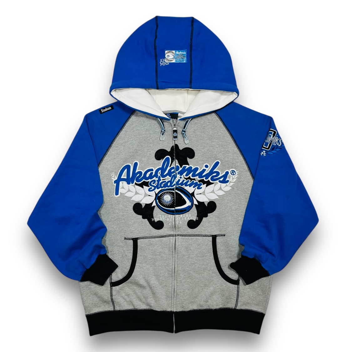 아카데믹스 올드스쿨 힙합 00s 아이즈 로고 후디 집업 상품이미지1