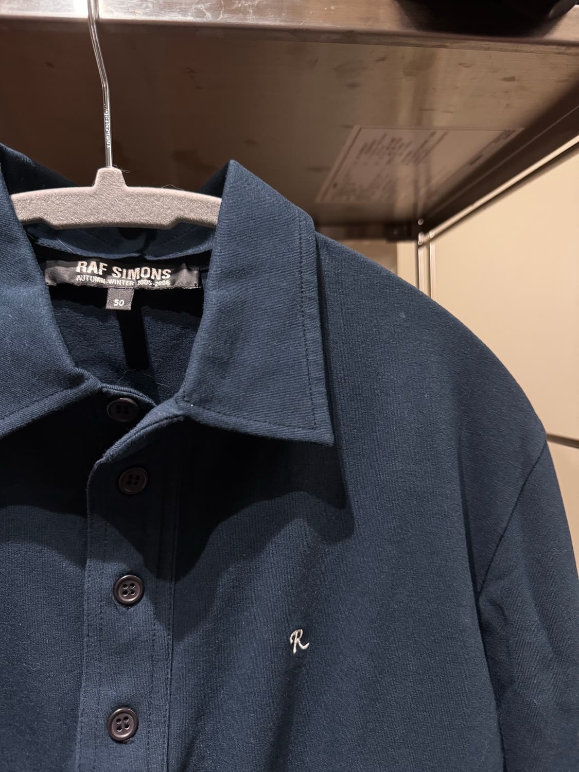 05-06 AW 라프시몬스 아카이브 R자수 롱슬리브 폴로 상품이미지3