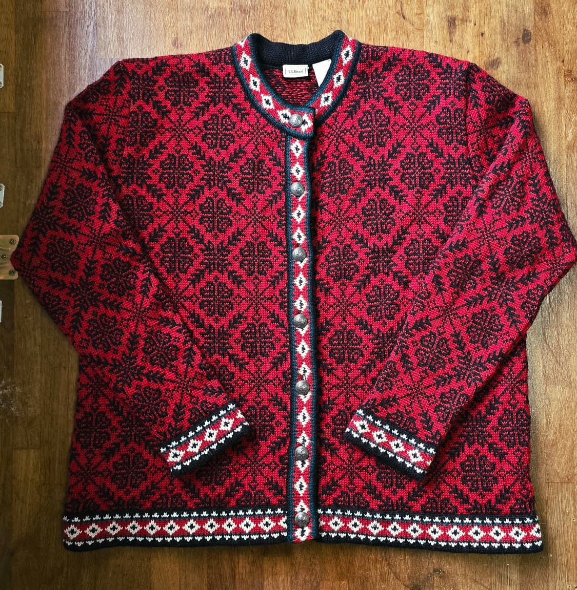 L.L.Bean 엘엘빈 노르딕 가디건  Merino wool 100% 상품이미지1