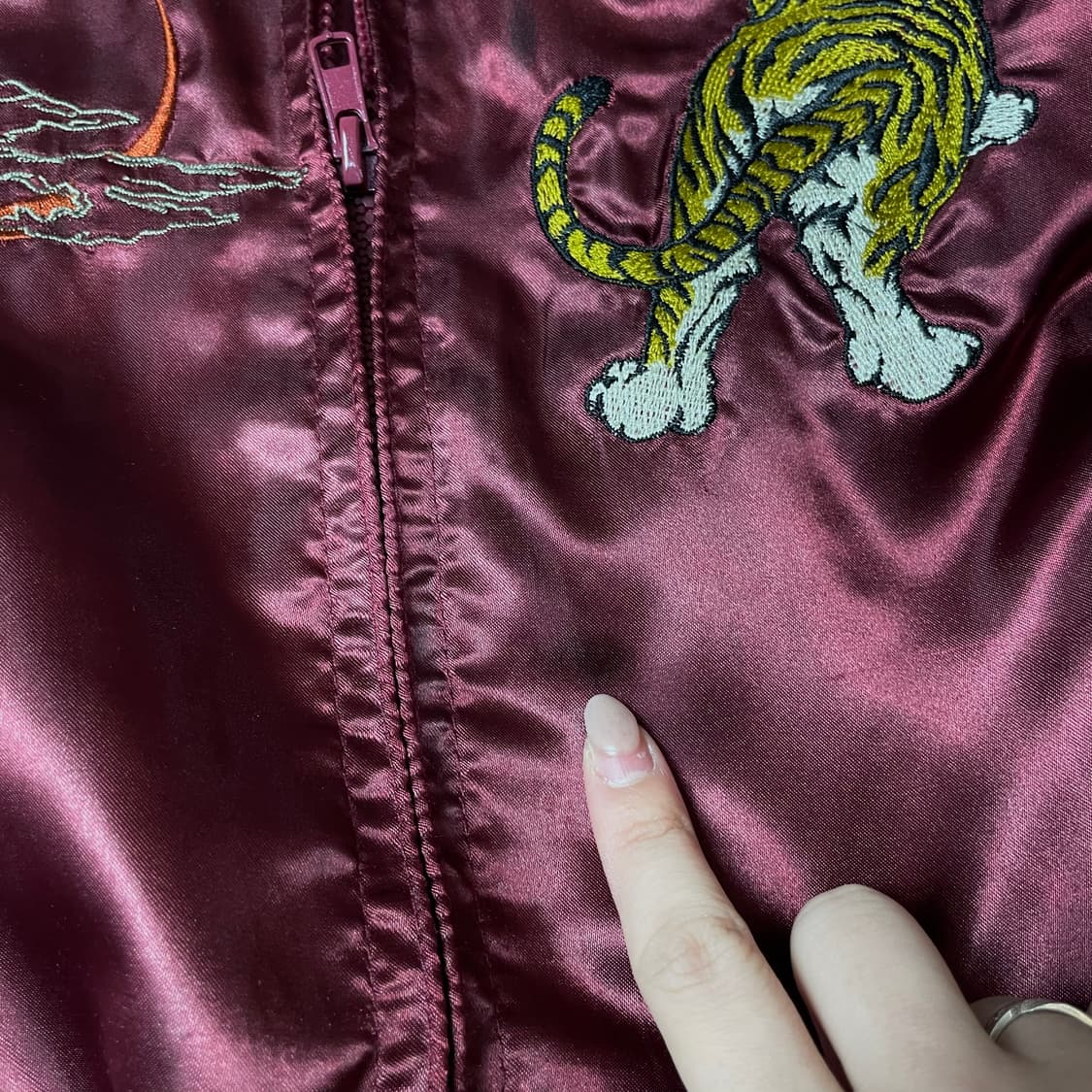 오보로 키즈 레드 타이거 스카쟌 블루종 자켓 S 상품이미지5