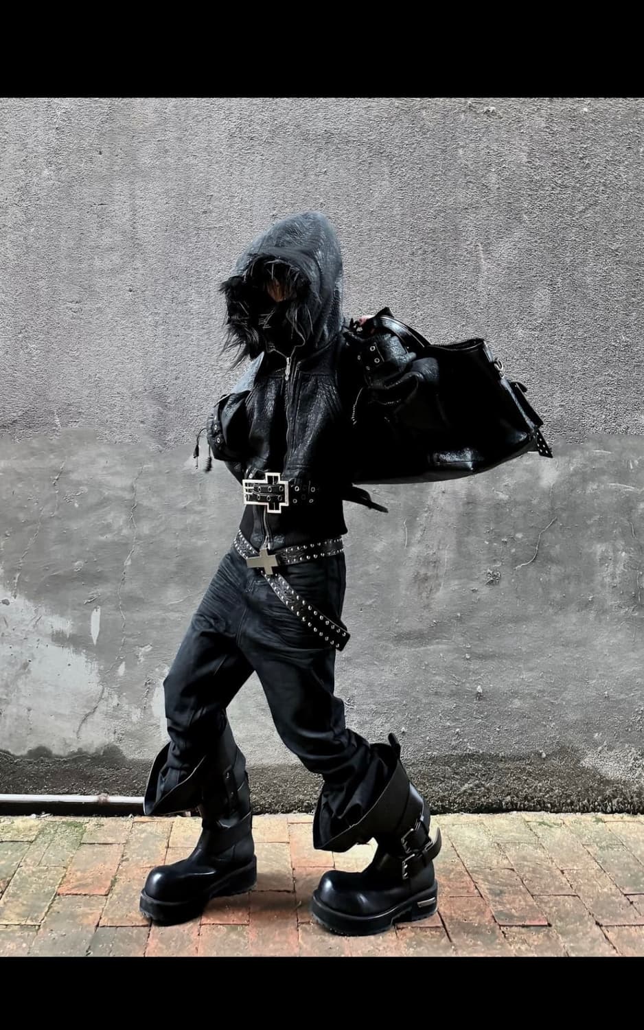 [새상품] 십자가 크로스 버클 볼트 스터드 벨트  상품이미지9