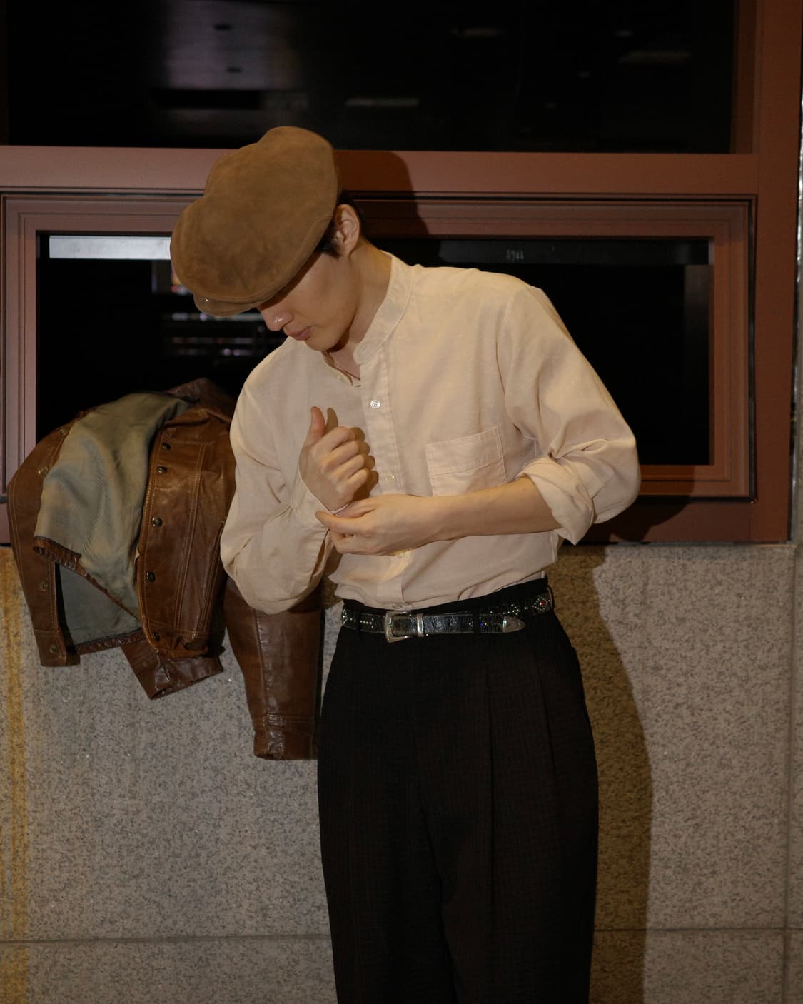 70‘s 리바이스 스탠드 카라 슬럽 셔츠 상품이미지6