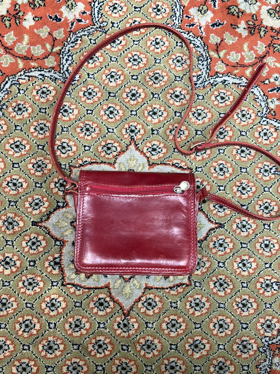 [OS] 이태리 빈티지 가죽 미니 숄더백 버건디 상품이미지2