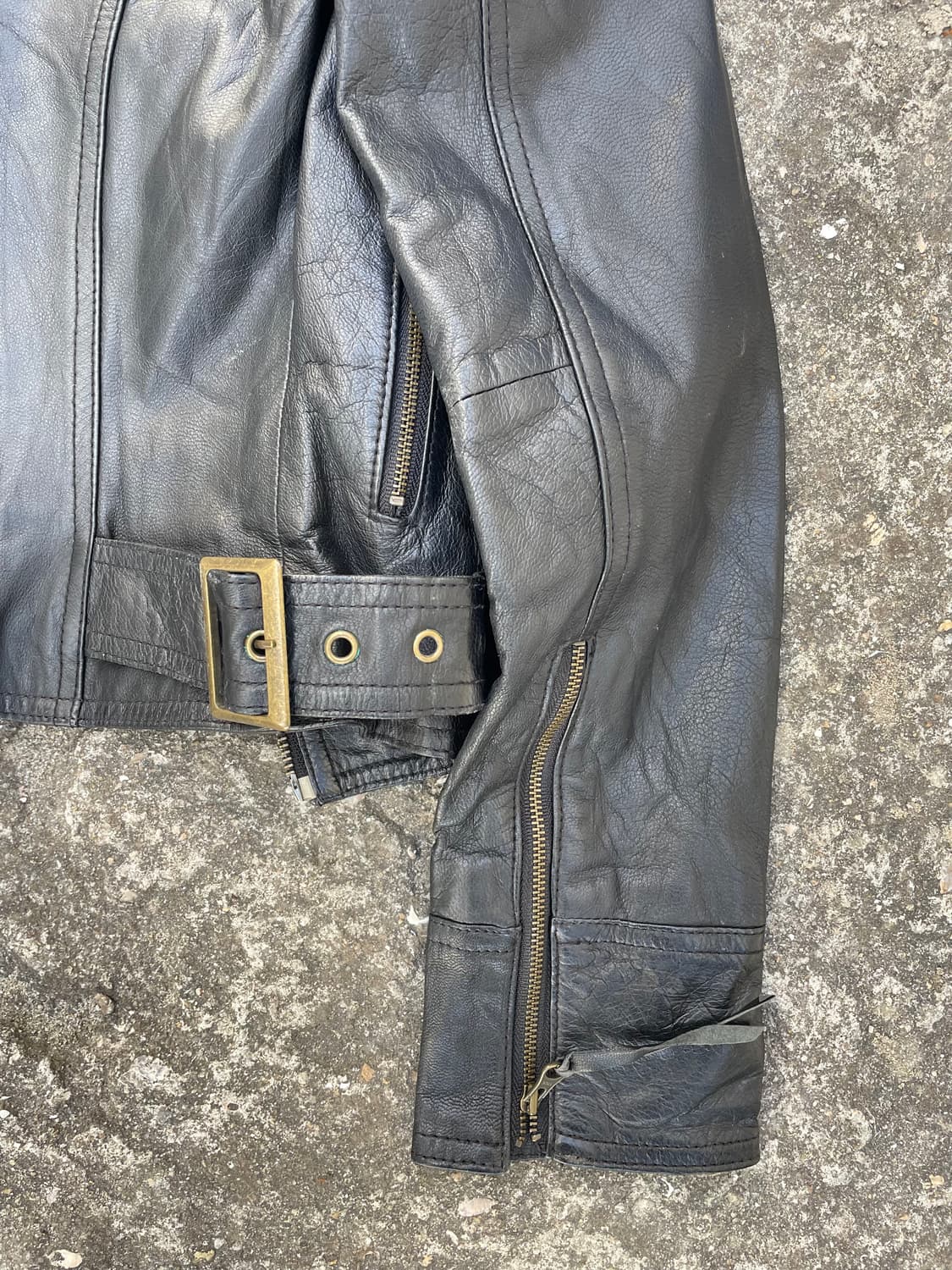 아뜰리에 서브 쉽스킨 레더 자켓 38 블랙 상품이미지5