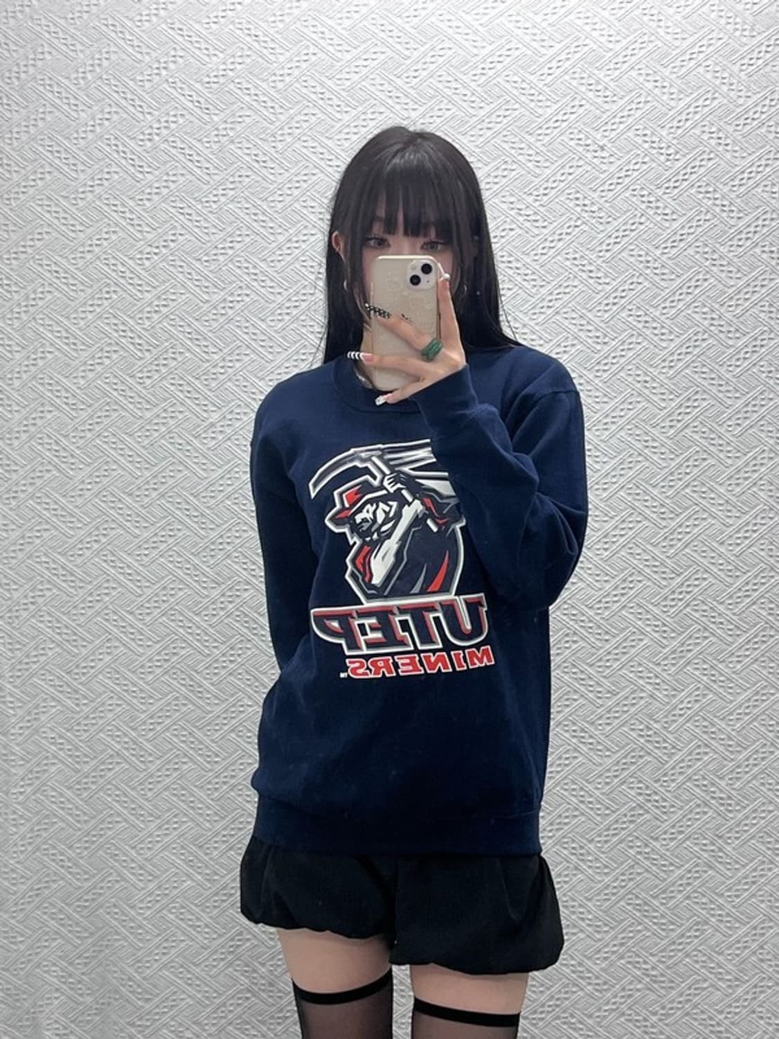 길단 올드스쿨 스트릿 펑크 프린팅 맨투맨 S C10382 상품이미지2