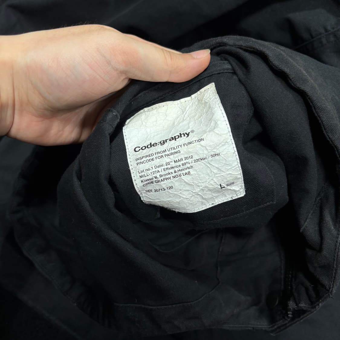 L 코드그라피 블랙 투웨이 숏 야상자켓 상품이미지4