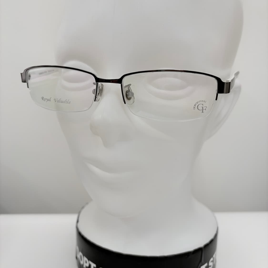 GIORGIO FERRI 실버 스퀘어 반무테 상품이미지5