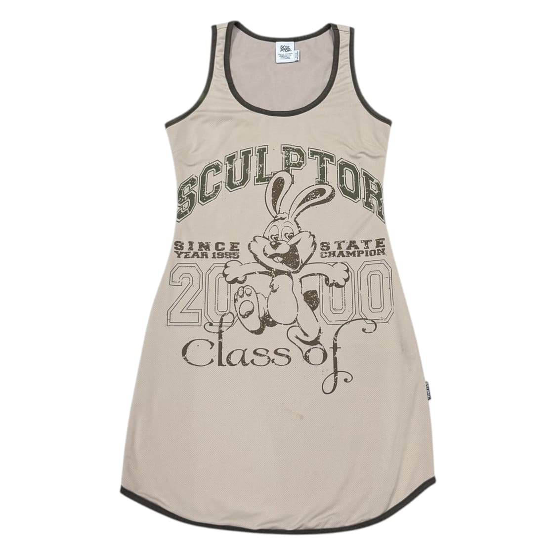 스컬프터 토끼 레빗 저지 슬리브리스 나시 원피스 M 상품이미지1