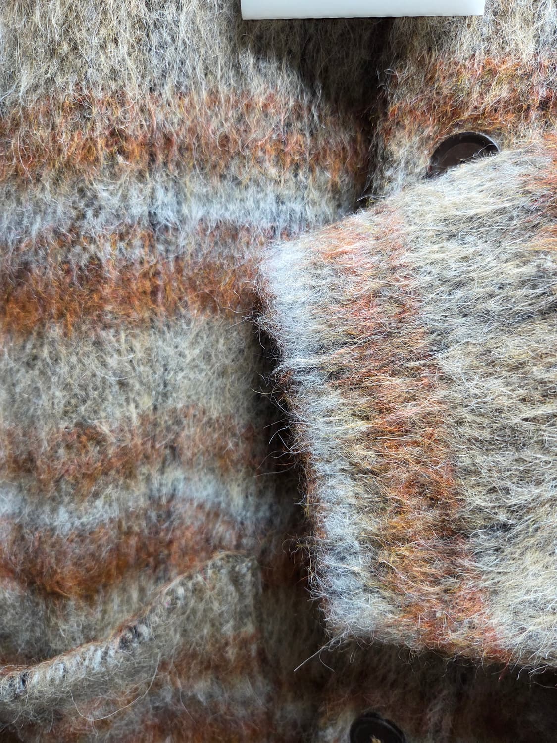 아워레가시 모헤어 가디건 어멘트 체크 새상품 상품이미지5