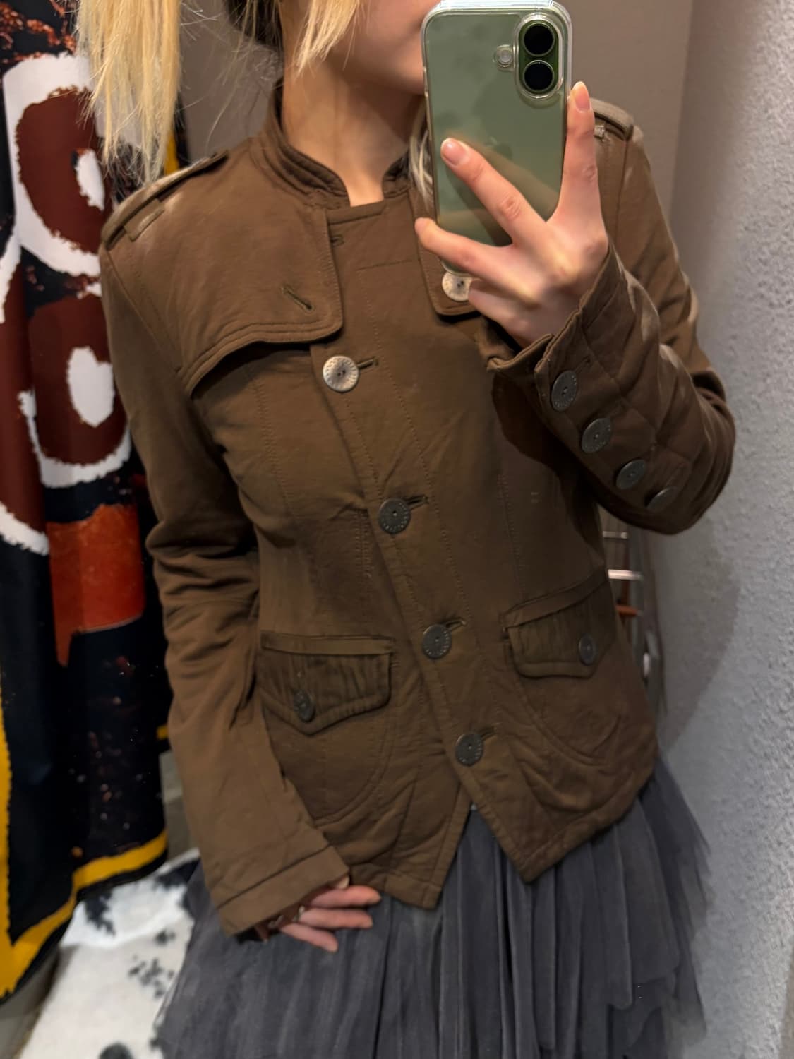 빈티지 사선 버튼 자켓 상품이미지2