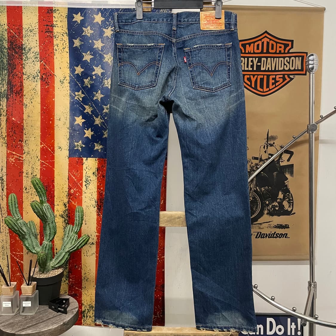 00s 리바이스 552 재팬 라인 워시드 스트레이트 데님 팬츠 상품이미지2