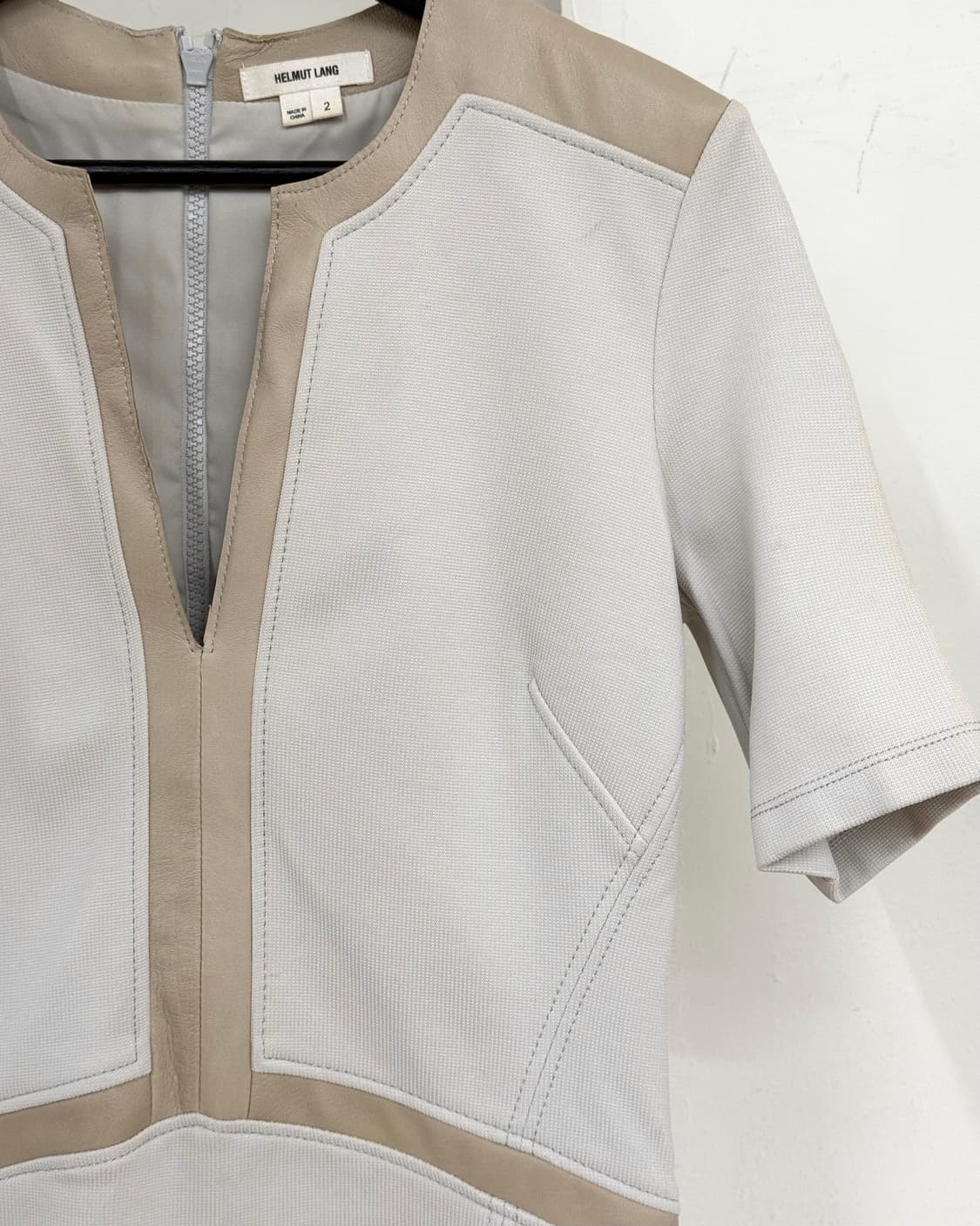 헬무트랭 베이지 에크루 본디지 드레스 상품이미지4