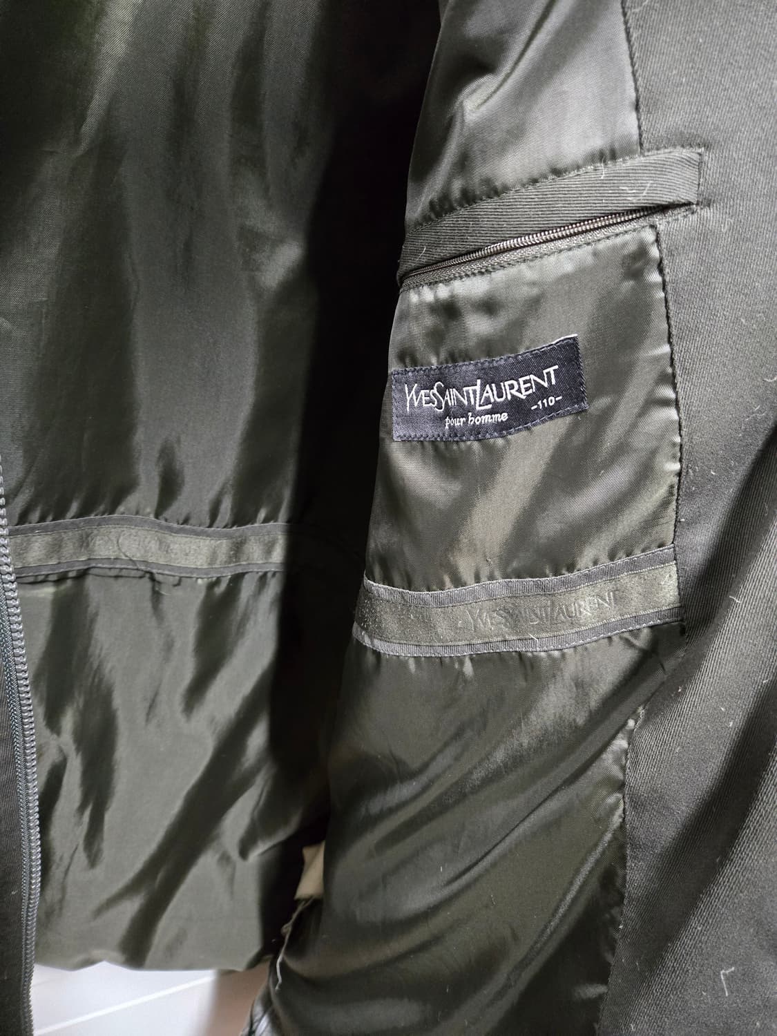 입생로랑 110 패딩 카키 브라운 2XL 덕다운 ysl 빈티지 상품이미지5