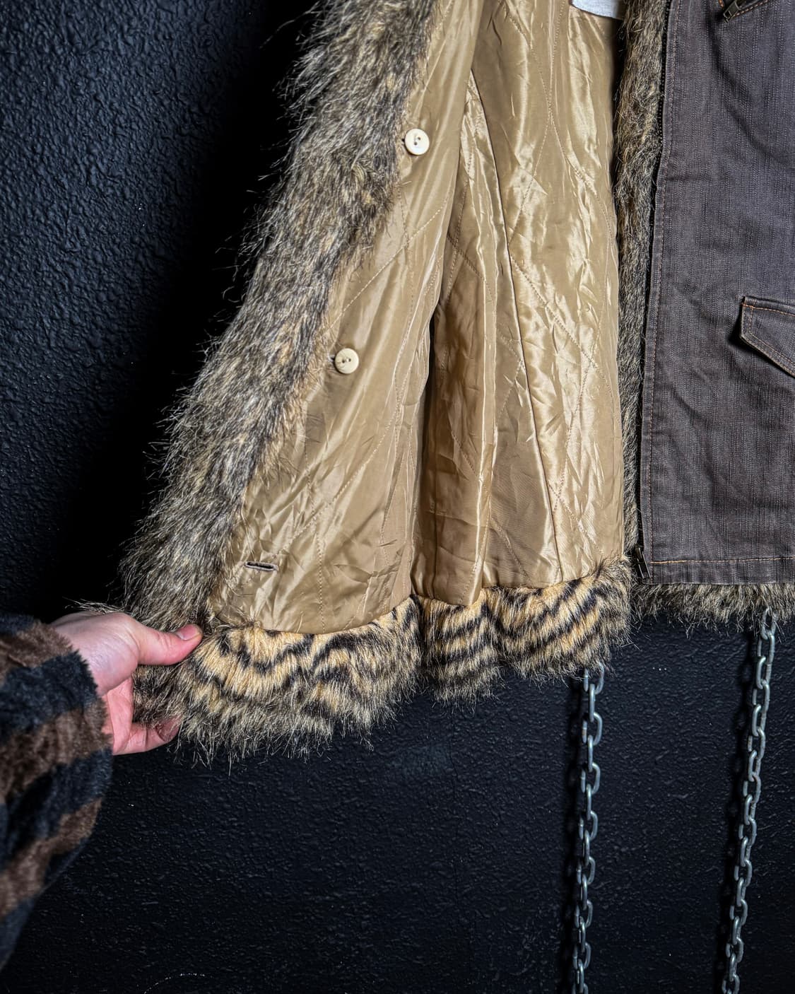 Brown fur trimmed jacket 상품이미지8