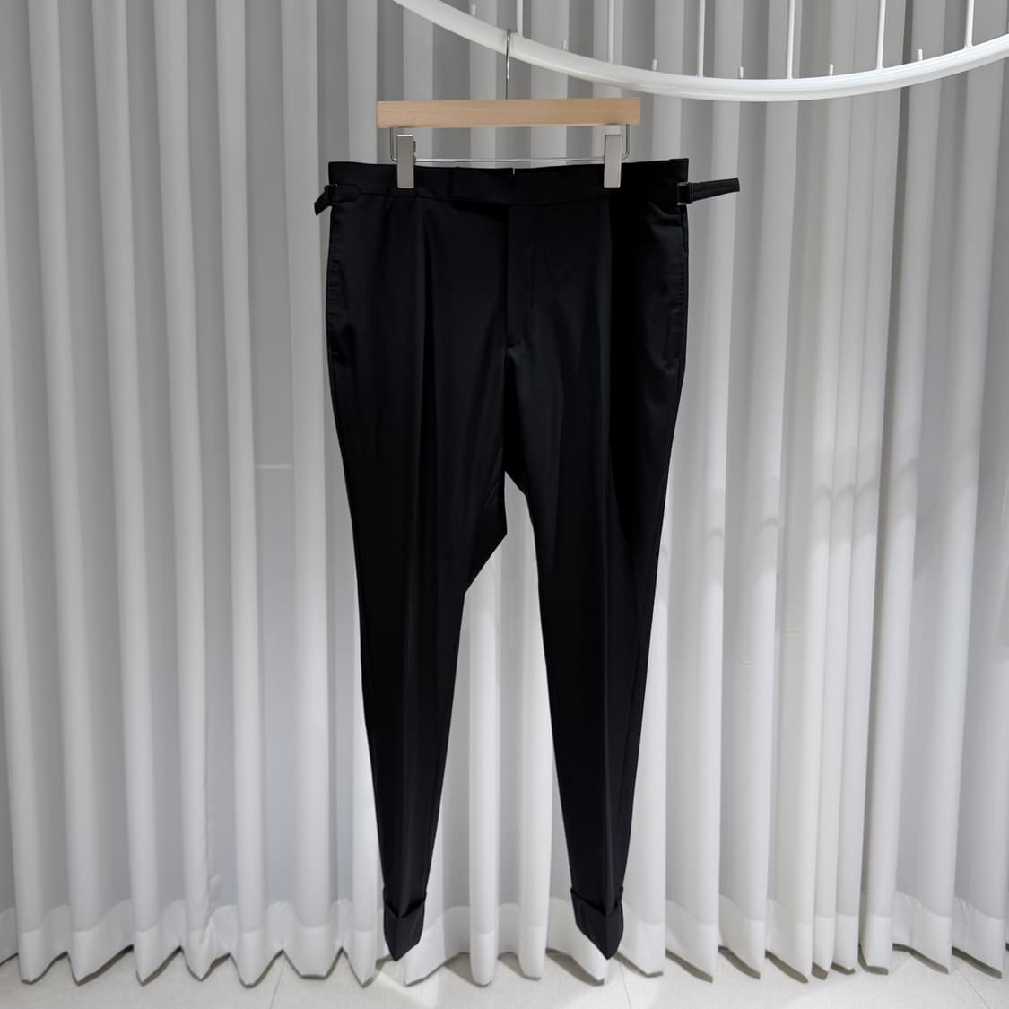 (A+/52) / 톰포드 쉘턴 울 실크 블랙 수트 정장 셋업 상품이미지7