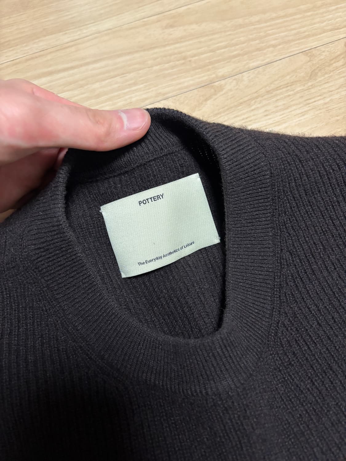 [1] 포터리 컴포트 니트 (실물 다크브라운) 상품이미지3