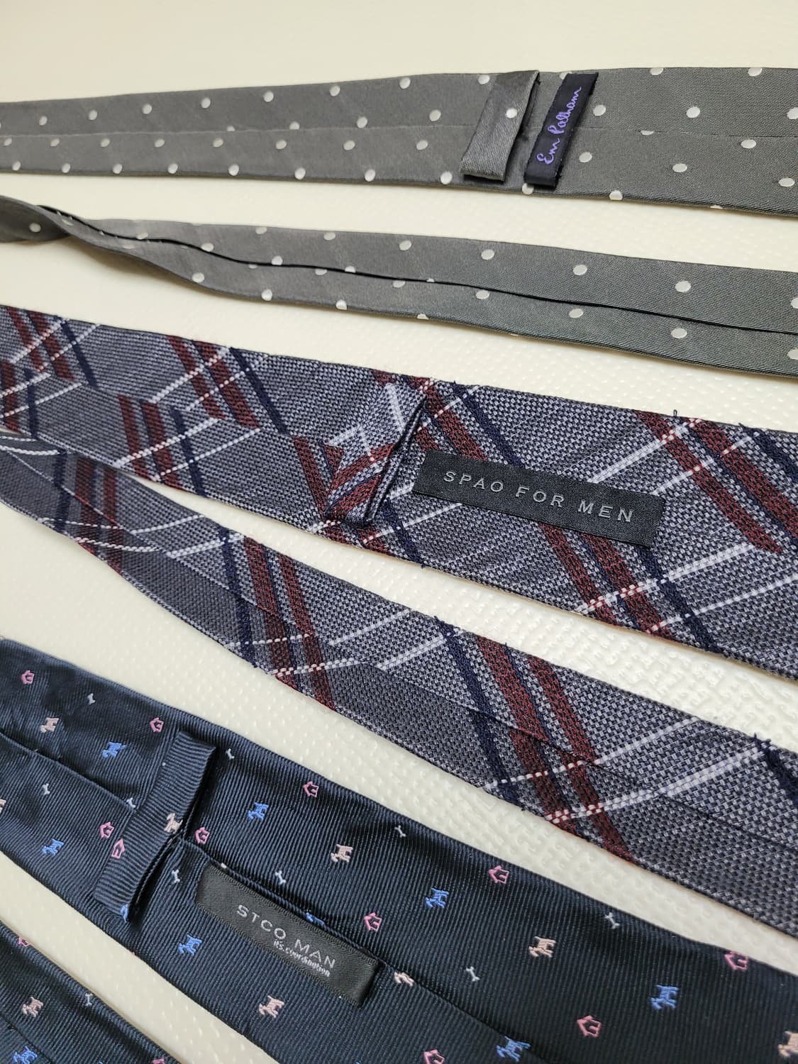 넥타이 3종 (체크, 도트패턴 네이비, 브라운, 그레이) 상품이미지9