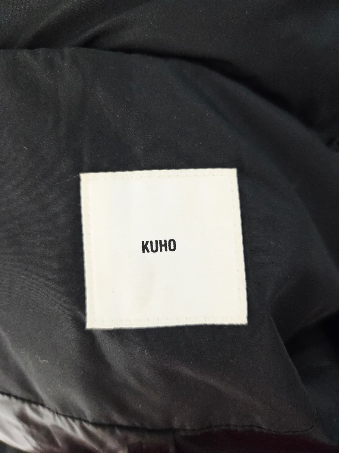 44~55. KUHO 구호 블랙 하이넥 구스다운 롱 패딩 상품이미지6