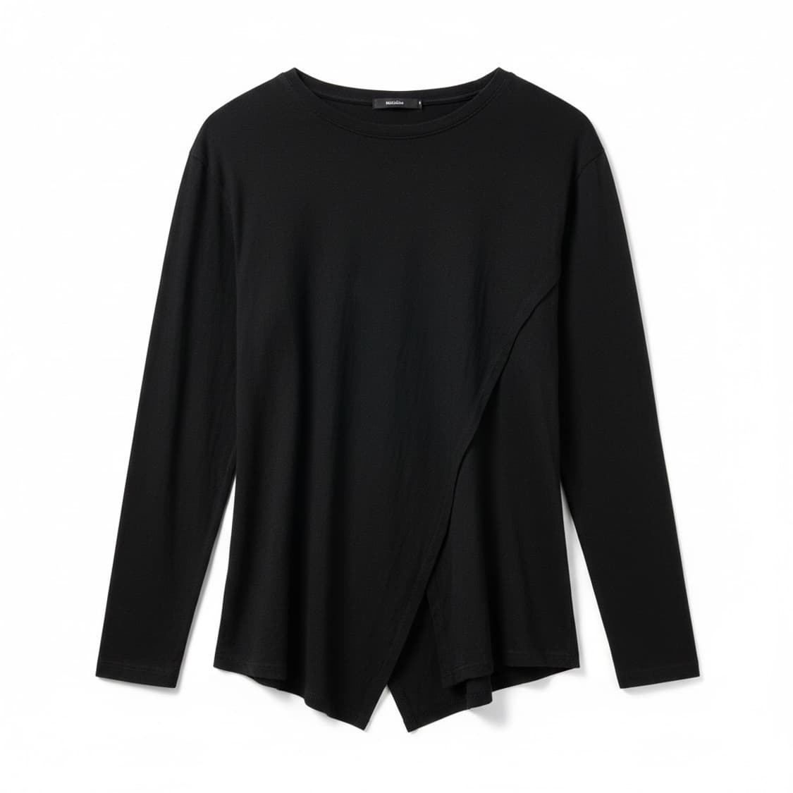 THEILMA 더일마 블랙 비대칭 긴팔 티셔츠 상품이미지1