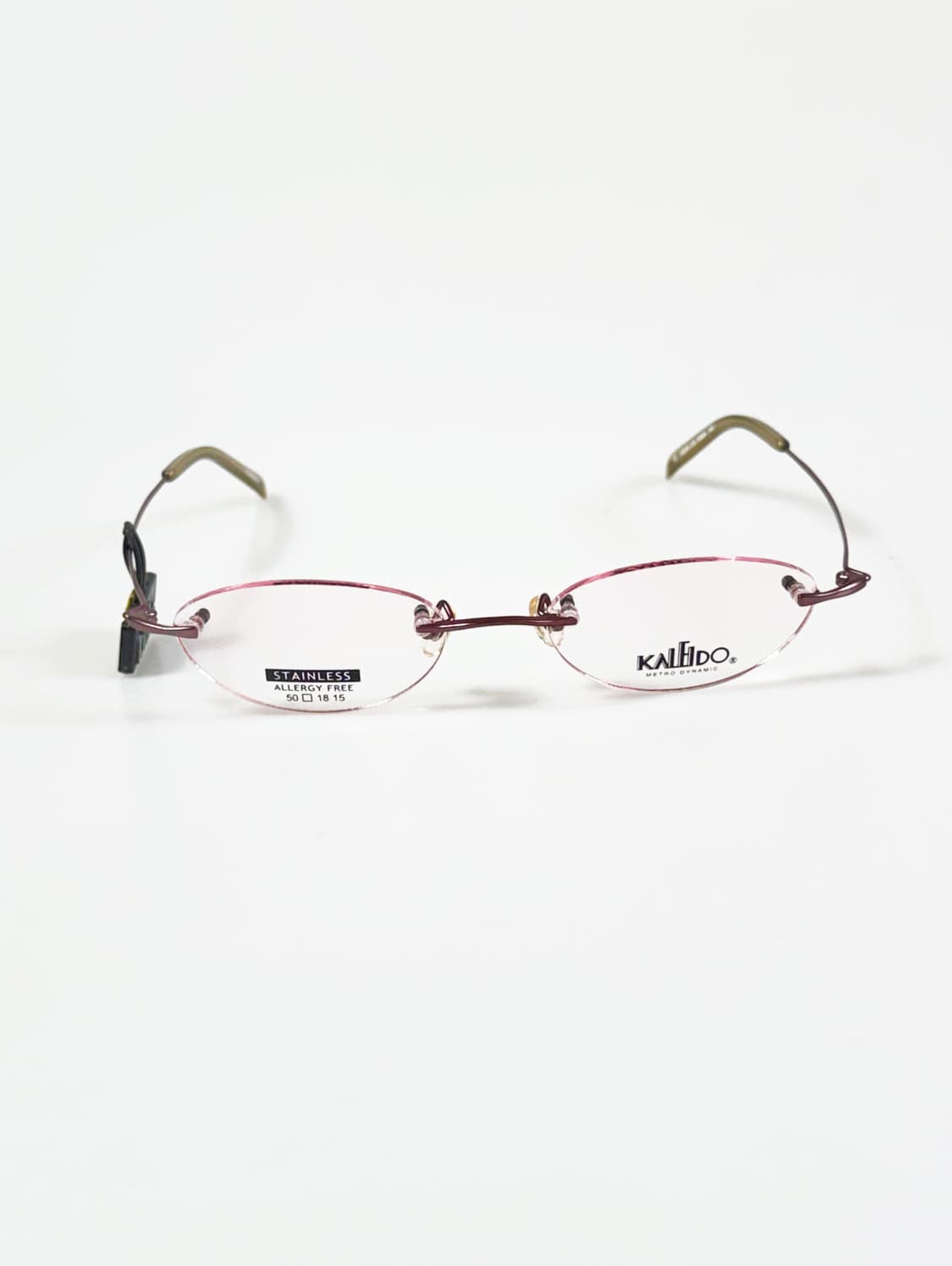 90s KALEIDO 무테 오벌 프레임 틴트 빈티지 안경 상품이미지1