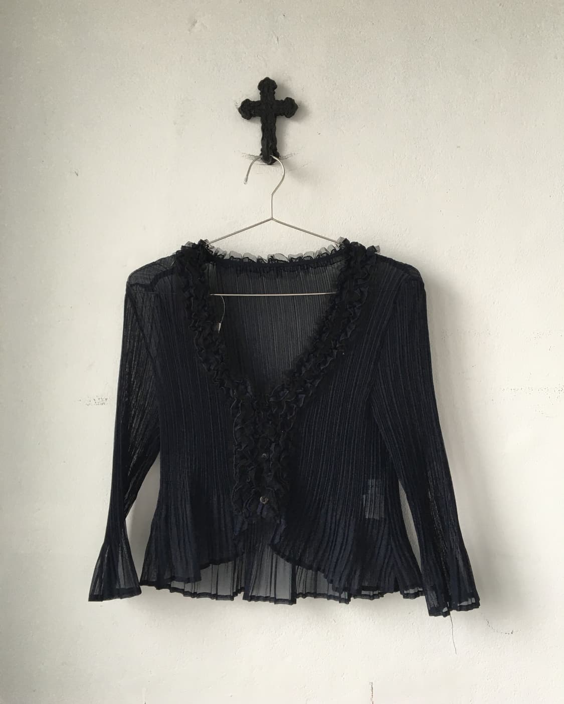 Frill point pleats cardigan 상품이미지2